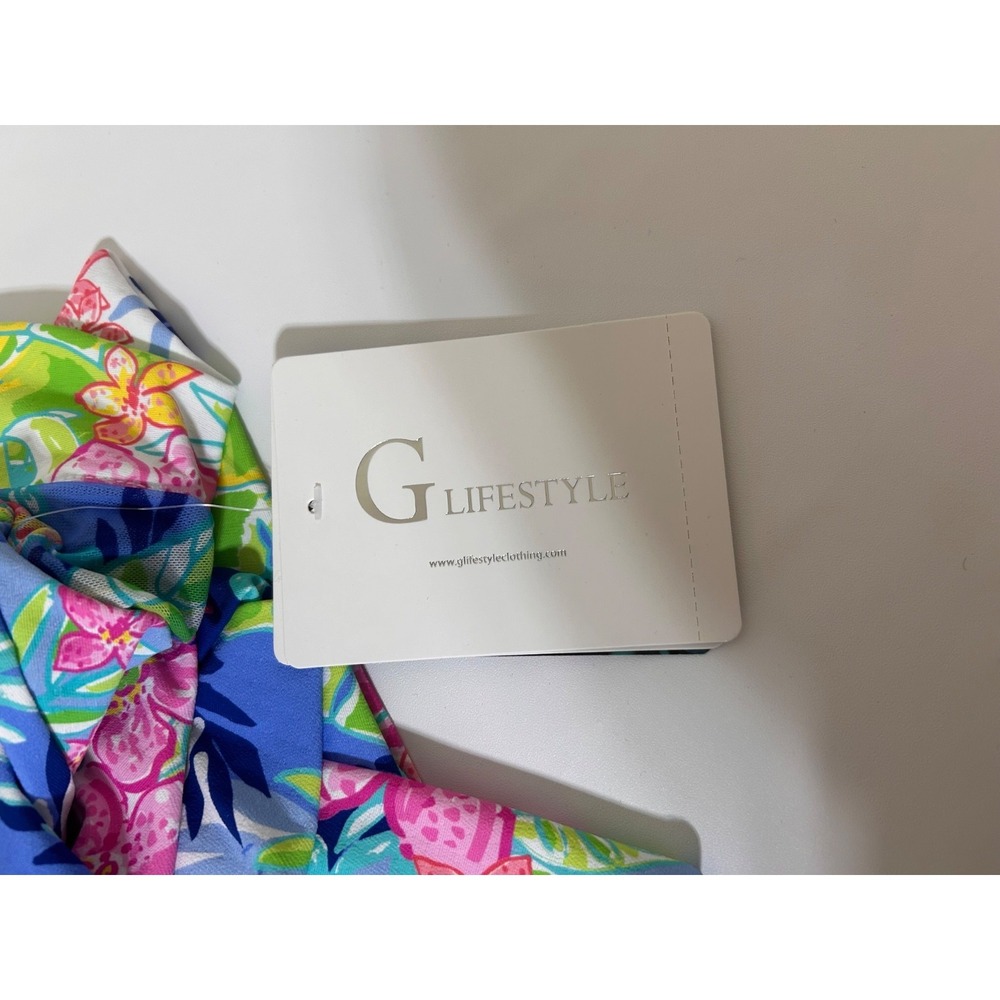 NWT G Lifestyle Tropical Long Sleeve Sun Protection Top Size XS Golf Tennis a1 - Picture 6 of 8